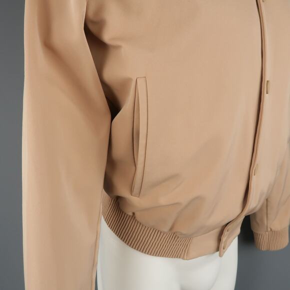 CALVIN KLEIN COLLECTION Spring 2015 Runway 38 Blush Nude Tan Bomber Jacket - Picture 4 of 10